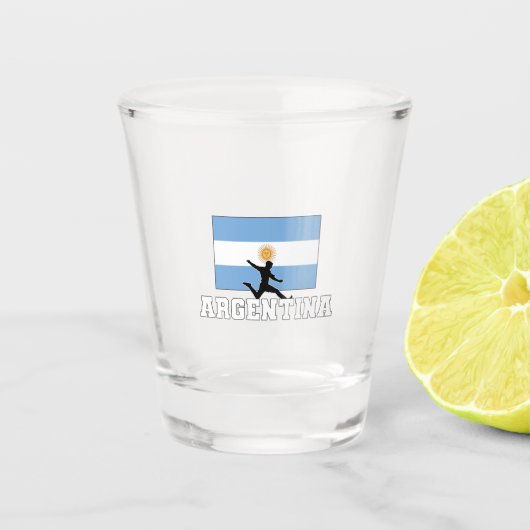 Argentinische Fußballnationalmannschaft Schnapsglas (Vorderseite)