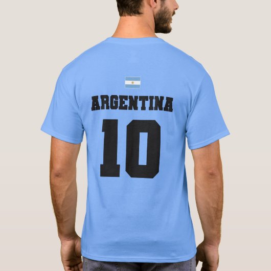 Argentinische Fußballnationalmannschaft T-Shirt (Rückseite)