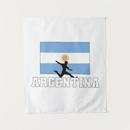 Argentinische Fußballnationalmannschaft Wandteppich (Vorderseite)