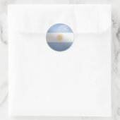 Argentinische Glossy Circle Flag Runder Aufkleber (Tasche)