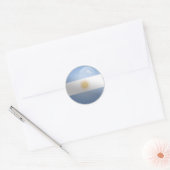 Argentinische Glossy Circle Flag Runder Aufkleber (Umschlag)