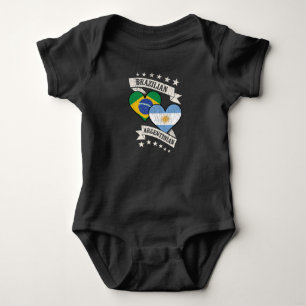Argentinische Herzenfahnen Brasilien Argentinien Baby Strampler