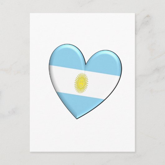 Argentinische Herzenflagge Postkarte (Vorderseite)