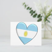 Argentinische Herzenflagge Postkarte (Stehend Vorderseite)