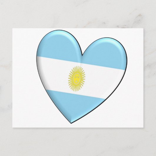 Argentinische Herzenflagge Postkarte (Vorderseite)