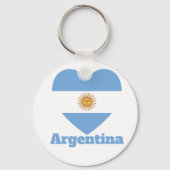Argentinische Herzenflagge Schlüsselanhänger (Vorderseite)