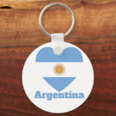 Argentinische Herzenflagge Schlüsselanhänger (Vorderseite)