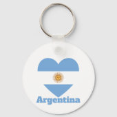 Argentinische Herzenflagge Schlüsselanhänger (Rückseite)