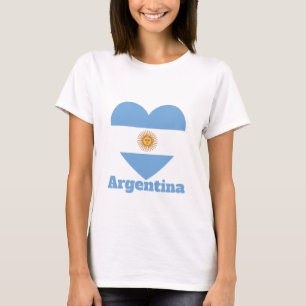 Argentinische Herzenflagge T-Shirt