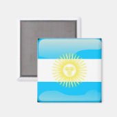 argentinische Hochglanzflagge Magnet (Vorderseite/Rückseite)