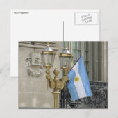 argentinische Lampenflagge Postkarte (Vorne/Hinten)