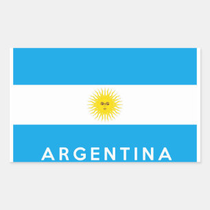 argentinische Landesmarkenname Rechteckiger Aufkleber