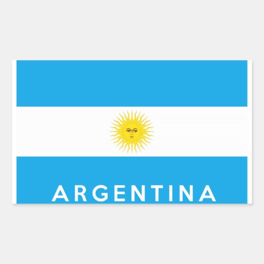 argentinische Landesmarkenname Rechteckiger Aufkleber (Vorderseite)