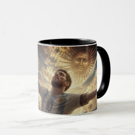 Argentinische Legendenfeier unter einer strahlende Tasse