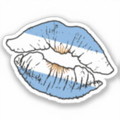 Argentinische Liebe Lipstick Aufkleber (Vorderseite)