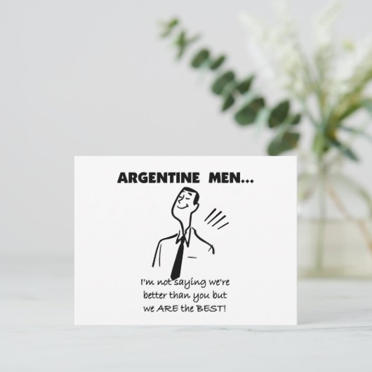 Argentinische Männer Postkarte (Stehend Vorderseite)