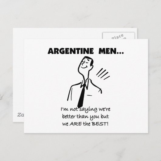 Argentinische Männer Postkarte (Vorne/Hinten)