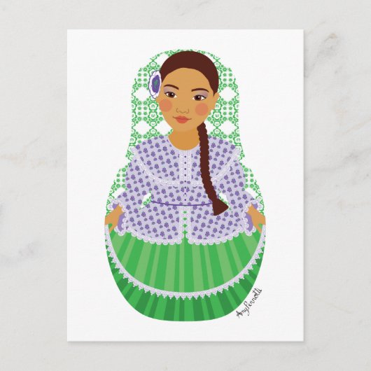 Argentinische Matryoshka Postcard Postkarte (Vorderseite)