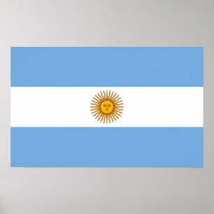 Argentinische Nationalflagge Poster