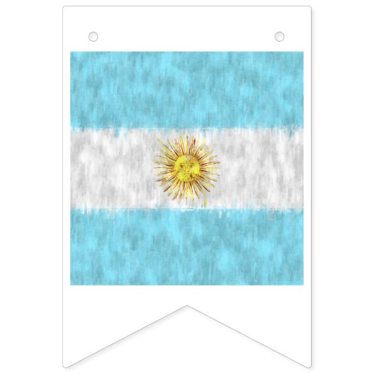 Argentinische Ölmalerei Zeichnend Wimpelkette (Dritte Fahne)