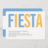 Argentinische Party Einladung (Vorne/Hinten)