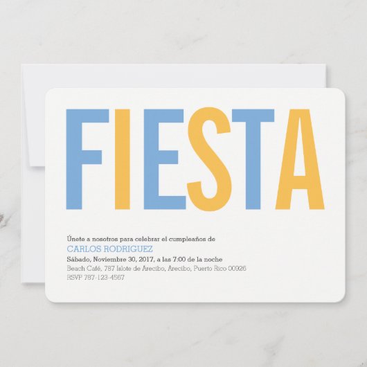 Argentinische Party Einladung (Vorderseite)