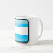 Argentinische polierte Flagge Kaffeetasse (VorderseiteRechts)