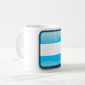 Argentinische polierte Flagge Kaffeetasse (Vorderseite Links)