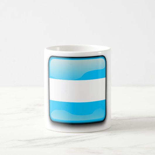 Argentinische polierte Flagge Kaffeetasse (Mittel)