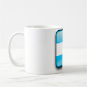 Argentinische polierte Flagge Kaffeetasse (Links)