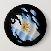 Argentinische Rippfahne Button (Vorderseite)