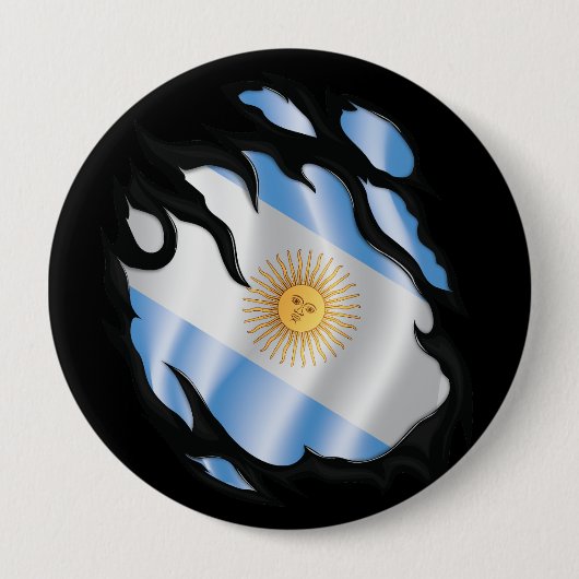 Argentinische Rippfahne Button (Vorderseite)