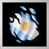 Argentinische Rippfahne Poster (Vorne)
