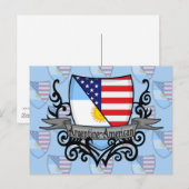 Argentinische Schildflagge Postkarte (Vorne/Hinten)