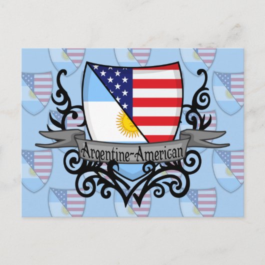 Argentinische Schildflagge Postkarte (Vorderseite)