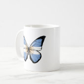 Argentinische Schmetterlingsflagge Kaffeetasse (Vorderseite Links)