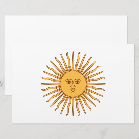 Argentinische Sonnenstation Briefpapier (Vorne/Hinten)