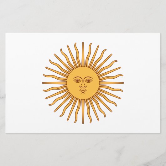 Argentinische Sonnenstation Briefpapier (Vorderseite)