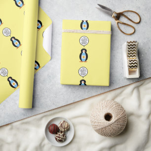 Argentinische sprechende Ms Penguin Personalisiert Geschenkpapier