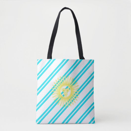 Argentinische Streifenflagge Tasche (Vorderseite)