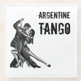 Argentinische Tango-Tanzkunst - Glaskunst - Unters Glasuntersetzer