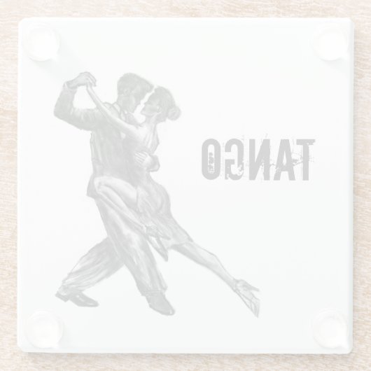 Argentinische Tango-Tanzkunst Glasuntersetzer (Rückseite)