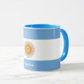 Argentinische Tasse, argentinische Flagge patrioti Tasse (VorderseiteRechts)