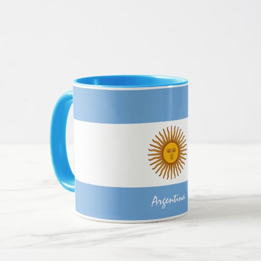 Argentinische Tasse, argentinische Flagge patrioti Tasse (Vorderseite Links)