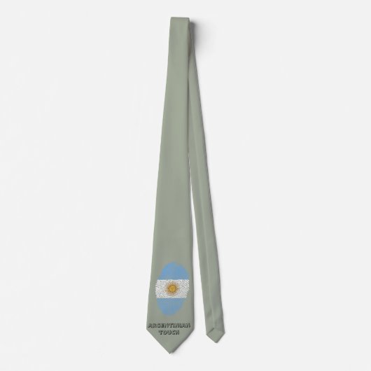 argentinische Touch-Fingerabdruckflagge Krawatte (Vorderseite)