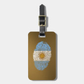 Argentinische Touchfingerabdruckflagge Gepäckanhänger (Vorderseite vertikal)