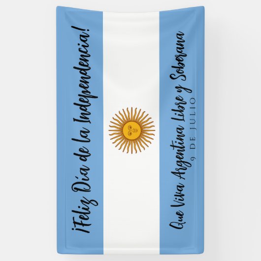 Argentinische Unabhängigkeitstagsflagge Banner (Vertikal)