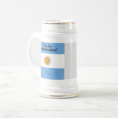 Argentinische Unabhängigkeitstagsflagge Bierglas (Vorderseite Links)