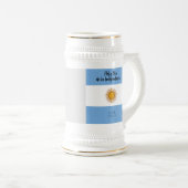 Argentinische Unabhängigkeitstagsflagge Bierglas (VorderseiteRechts)