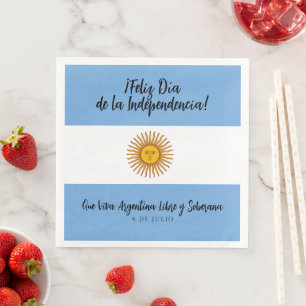 Argentinische Unabhängigkeitstagsflagge Serviette